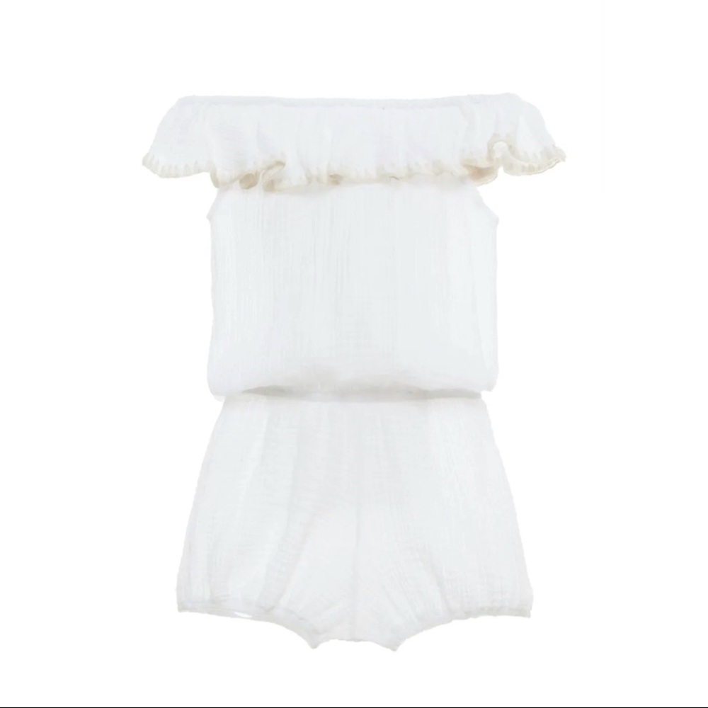 Eberjey Nomad off shoulder Romper - White